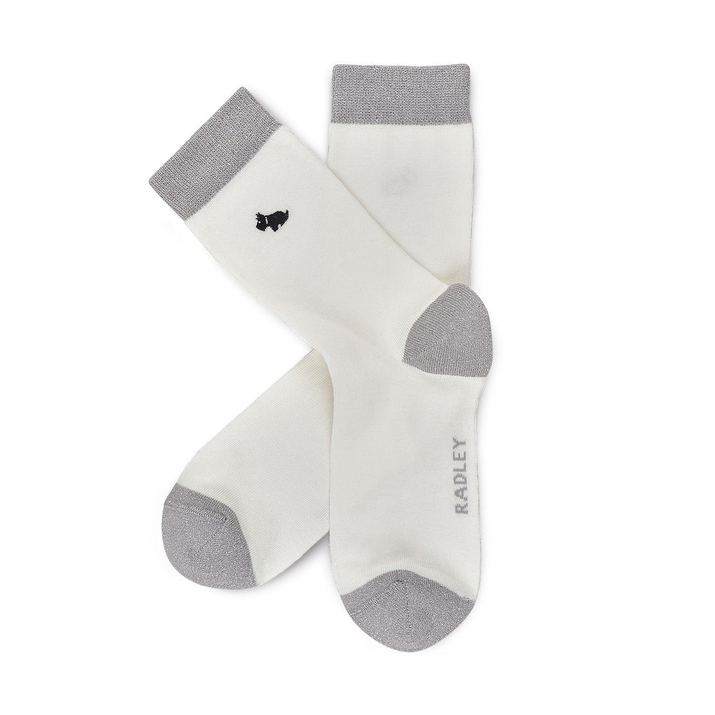 Radley Check Fabric Sock Set in Ash - G250636