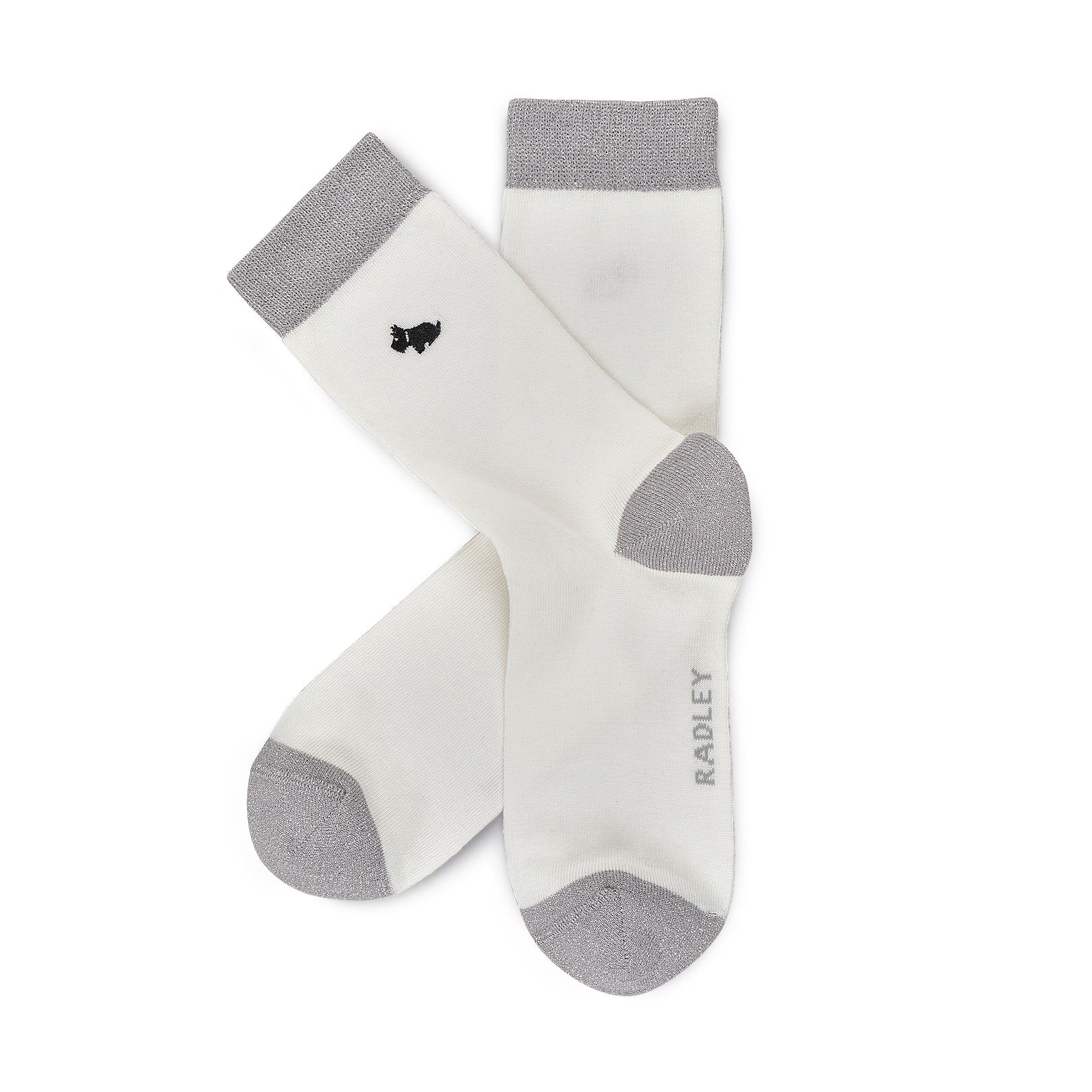 Radley Check Fabric Sock Set in Ash - G250636