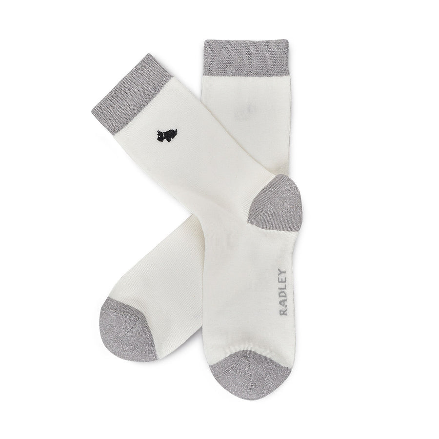 Radley Check Fabric Sock Set in Ash - G250636