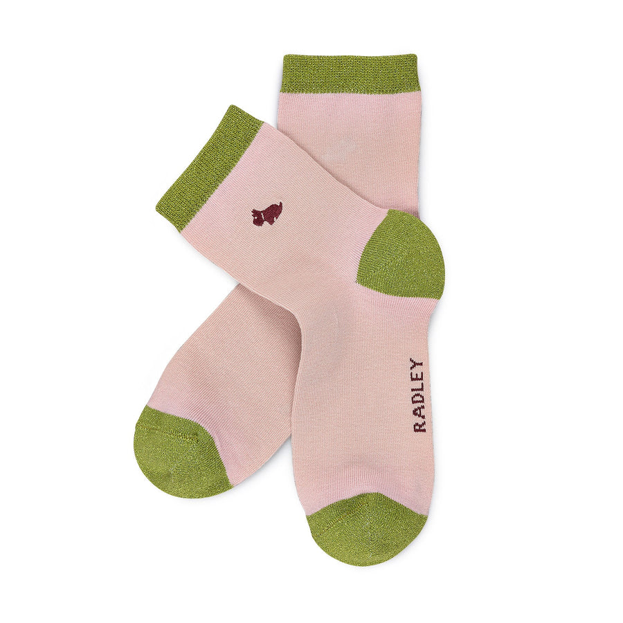 Radley Check Fabric Sock Set in Bonsai - G2507317