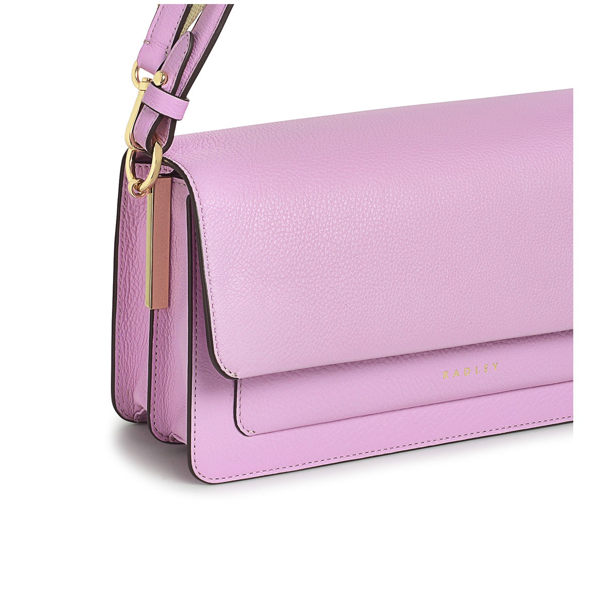 Leather Lane Leather Medium Flapover Shoulder Bag in Sugar Pink - H1234679