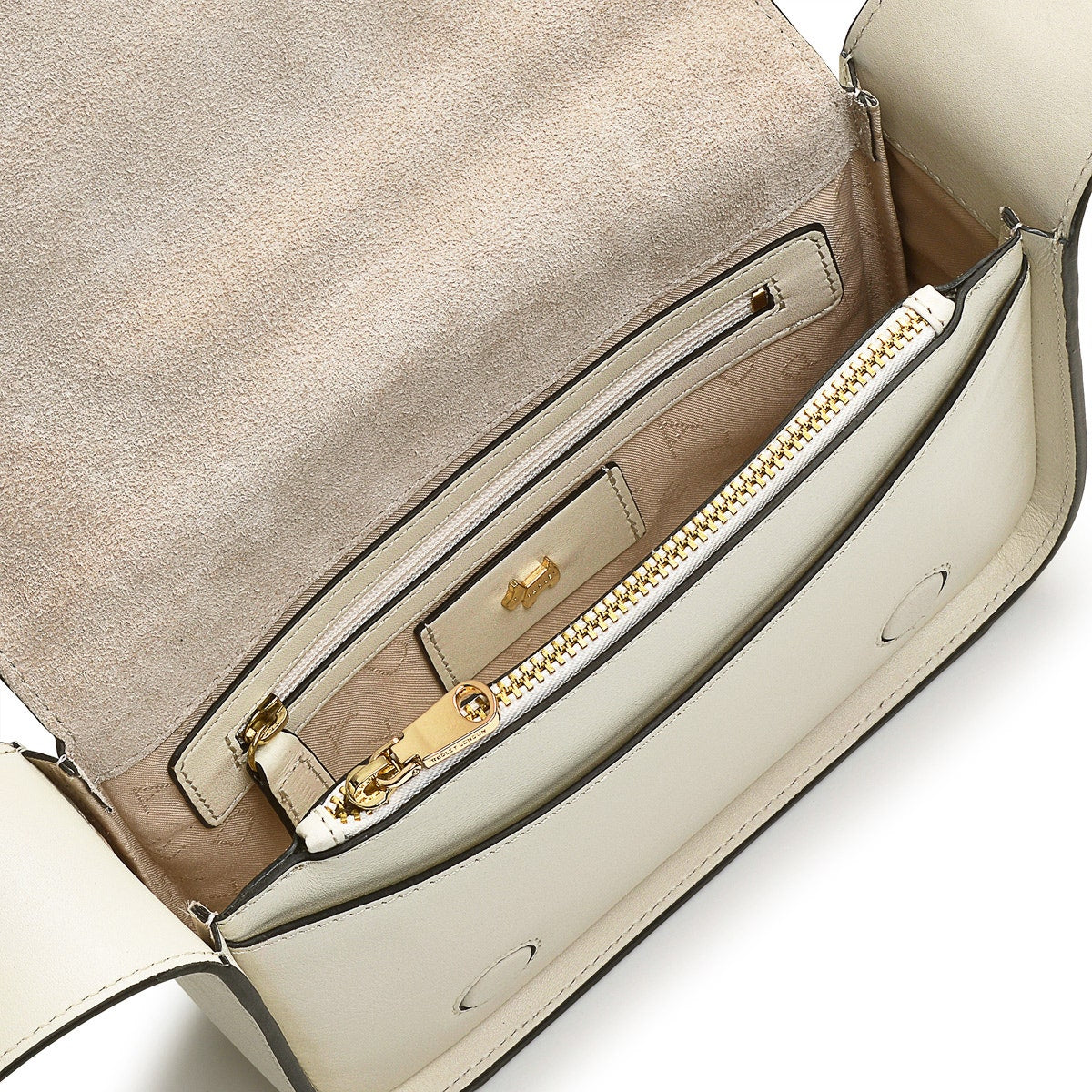 Westwell Lane Leather Small Flapover Crossbody Bag in Chalk - H1238109