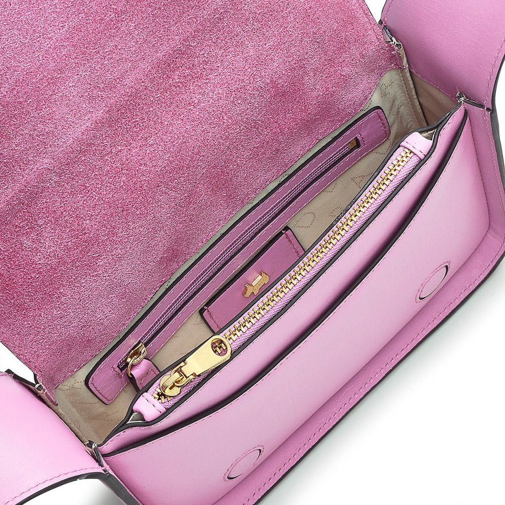 Westwell Lane Leather Small Flapover Crossbody Bag in Sugar Pink - H1239679
