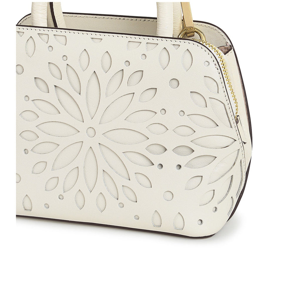 Liverpool Street 2.0 Leather Small Ziptop Satchel Bag in Chalk - H1255109