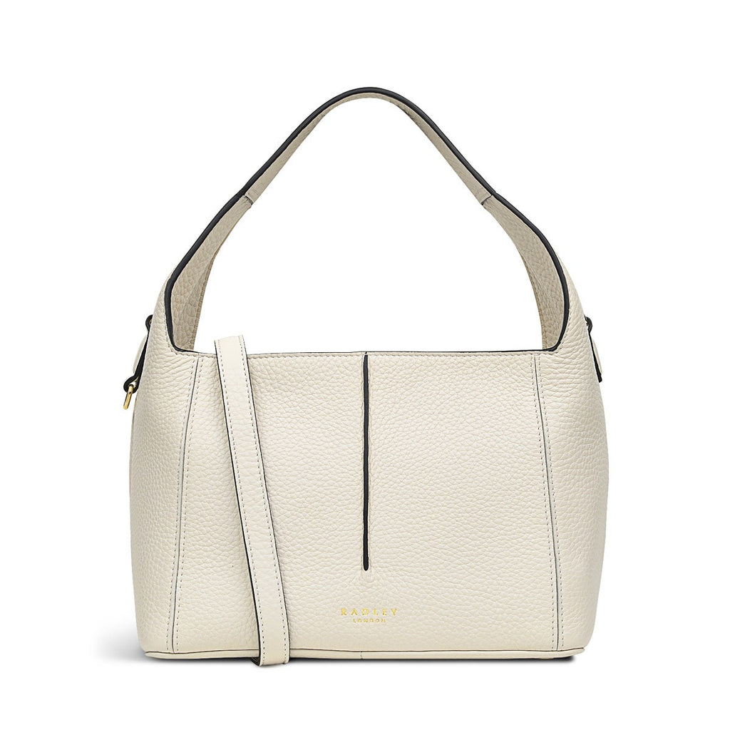 Hillgate Place Leather Medium Ziptop Grab Bag in Chalk - H1256109