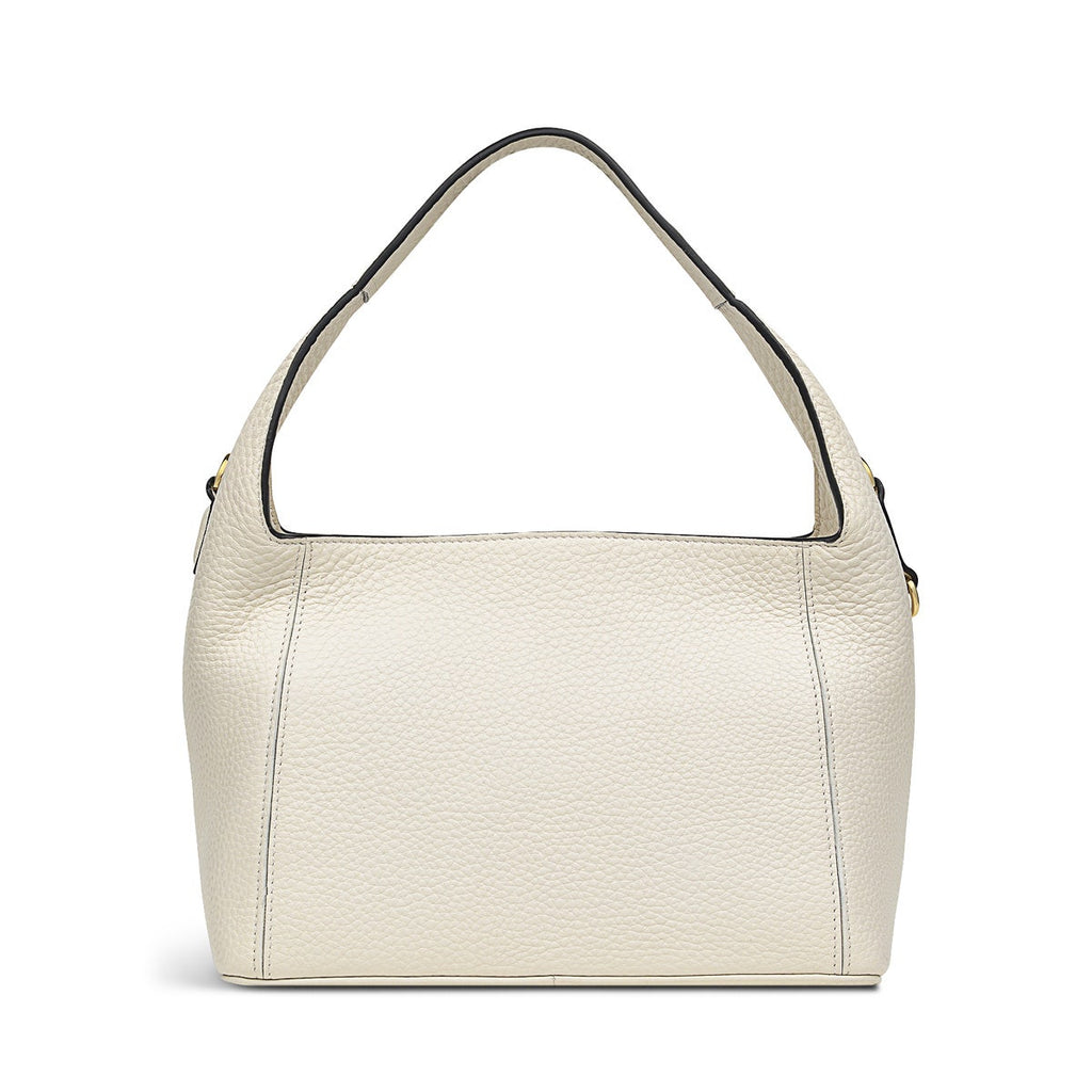 Hillgate Place Leather Medium Ziptop Grab Bag in Chalk - H1256109