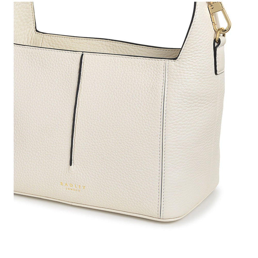 Hillgate Place Leather Medium Ziptop Grab Bag in Chalk - H1256109