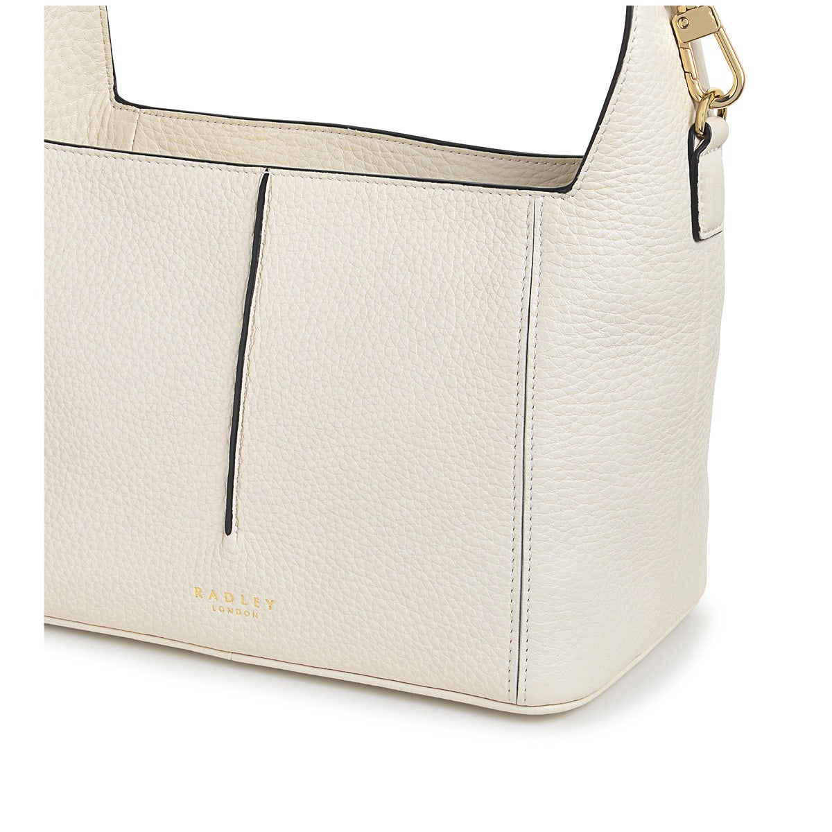 Hillgate Place Leather Medium Ziptop Grab Bag in Chalk - H1256109
