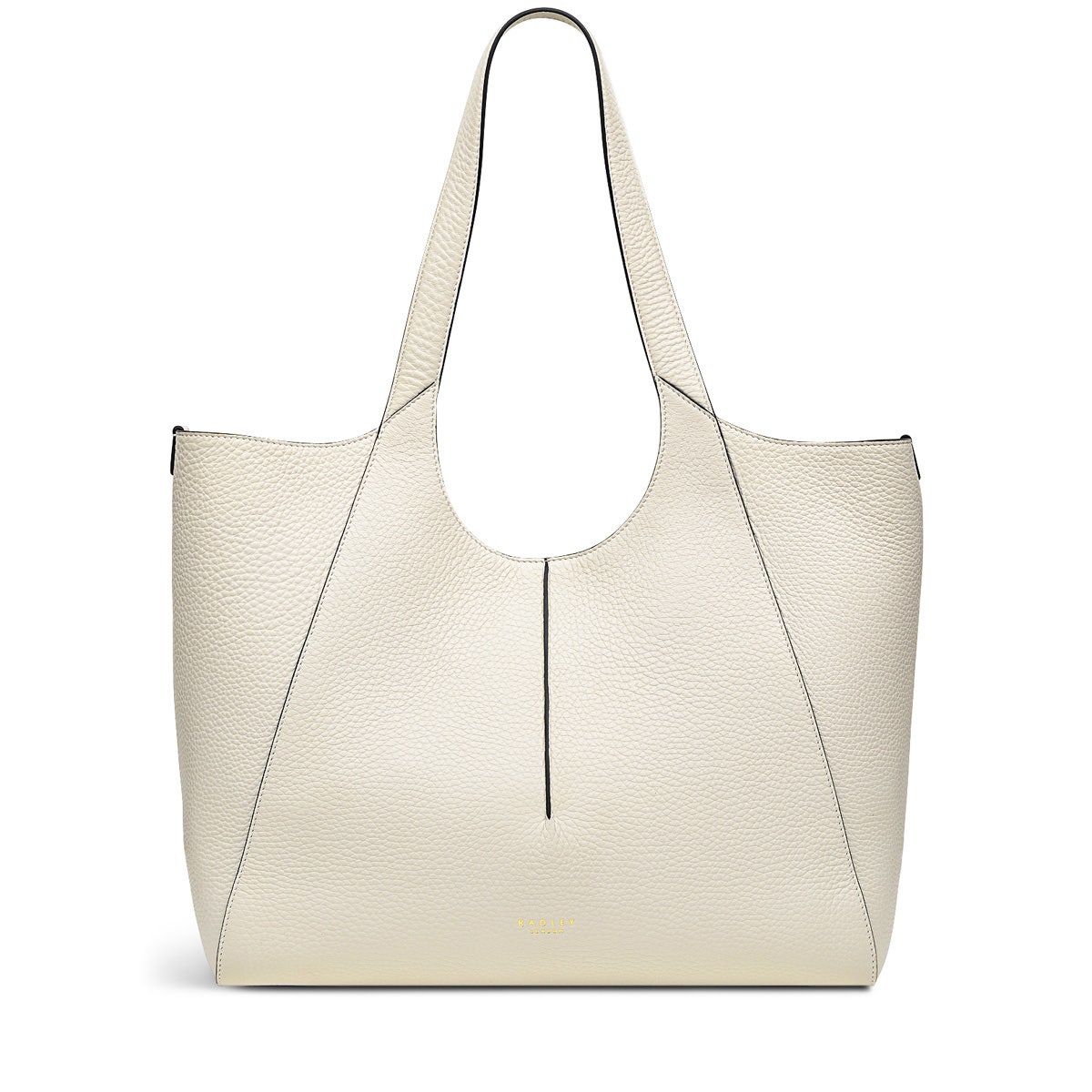 Hillgate Place Leather Large Open Top Tote Bag in Chalk - H1257109