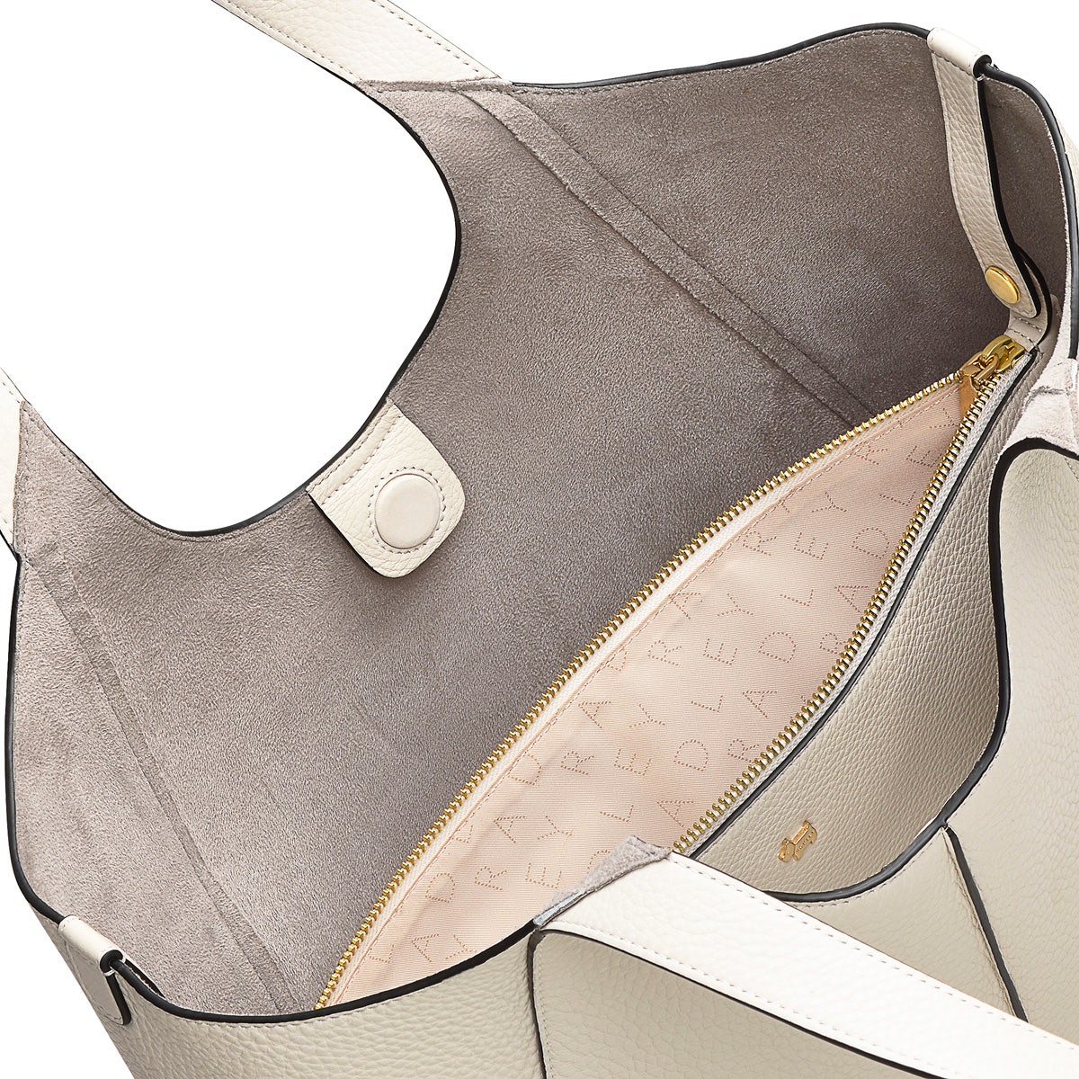 Hillgate Place Leather Large Open Top Tote Bag in Chalk - H1257109