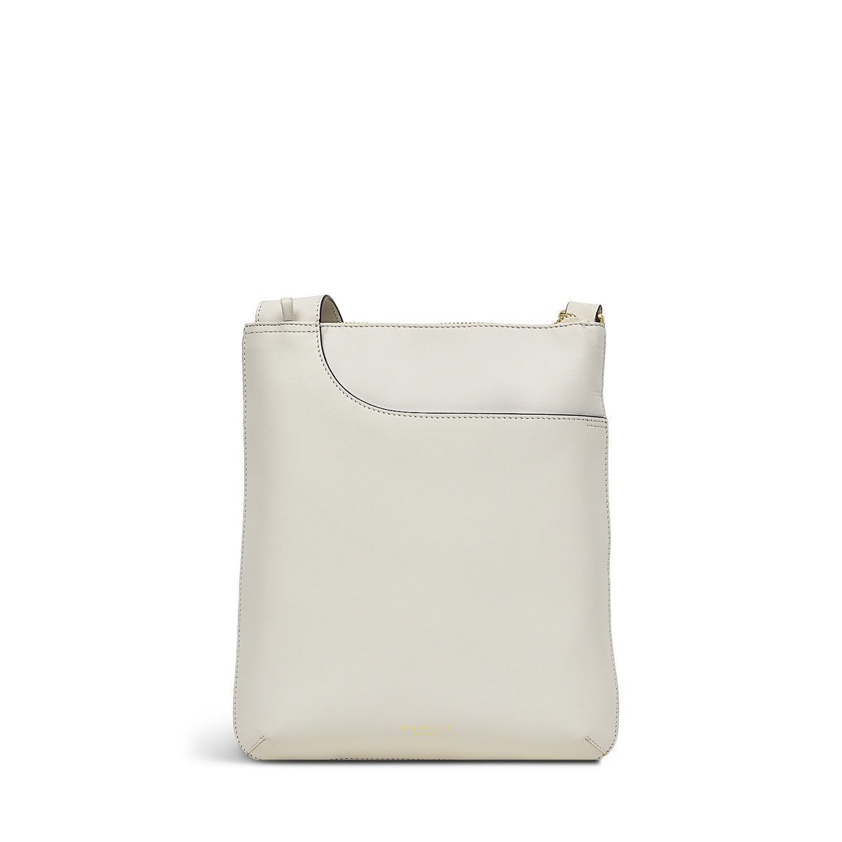 Pockets Leather Medium Ziptop Crossbody Bag in Chalk - H1263109
