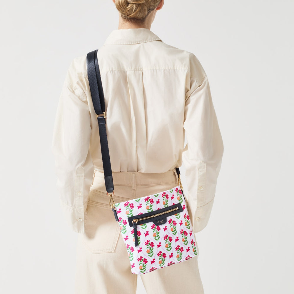 Finsbury Park Fabric Small Ziptop Crossbody Bag in Chalk - H1265109