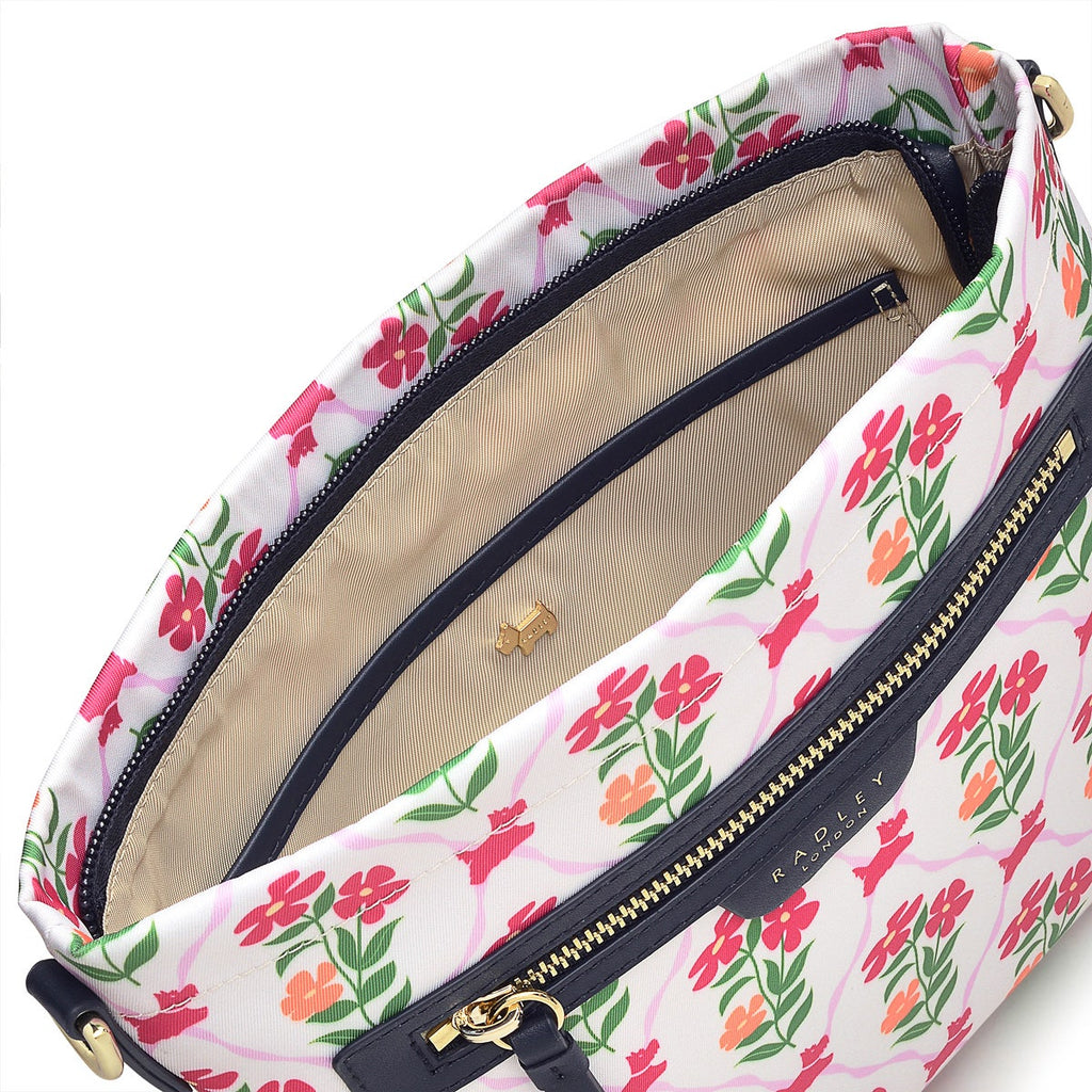 Finsbury Park Fabric Small Ziptop Crossbody Bag in Chalk - H1265109