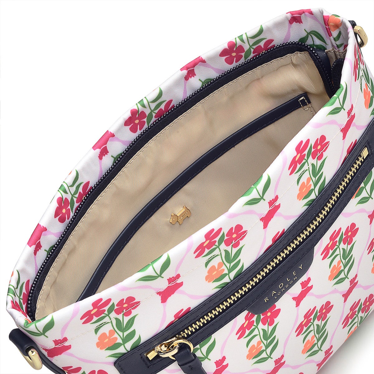 Finsbury Park Fabric Small Ziptop Crossbody Bag in Chalk - H1265109