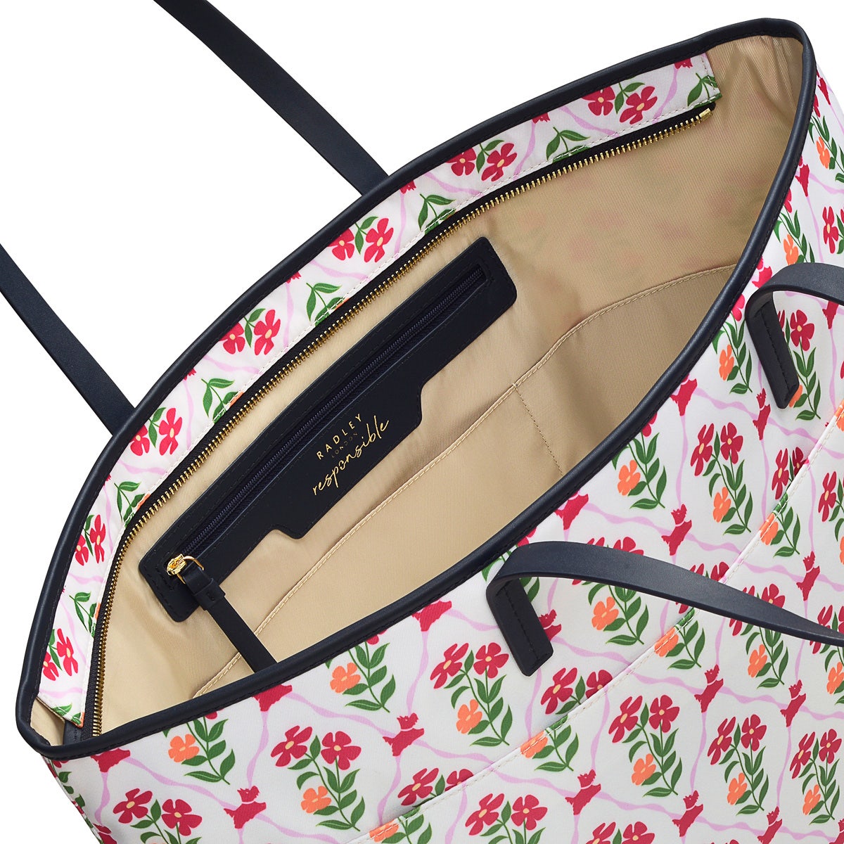 Finsbury Park Fabric Large Ziptop Shoulder Bag in Chalk - H1267109