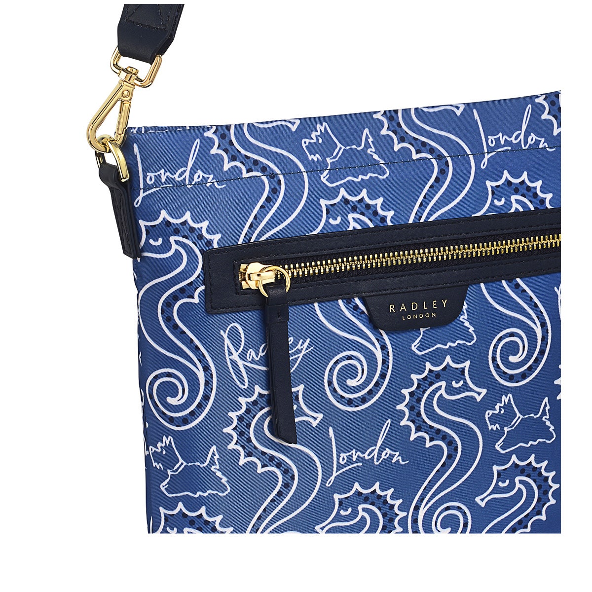 A&P ジュリーフィッシュBag Small Blue Cross Body Bag | Finsbury Park Seahorse AW24 | Radley