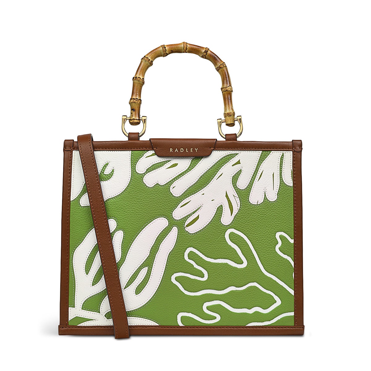 Audley Drive Leather Small Open Top Grab Bag in Tortoise - H1272205