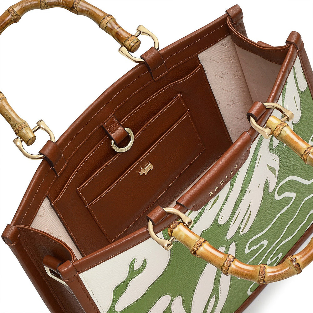 Audley Drive Leather Small Open Top Grab Bag in Tortoise - H1272205