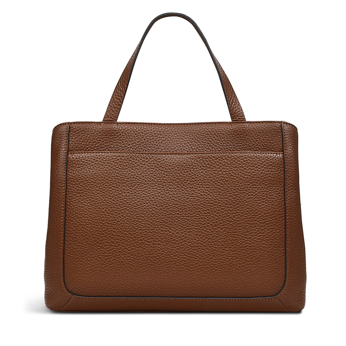 Dukes Place Leather Medium Ziptop Grab Bag in Tortoise - H1274205