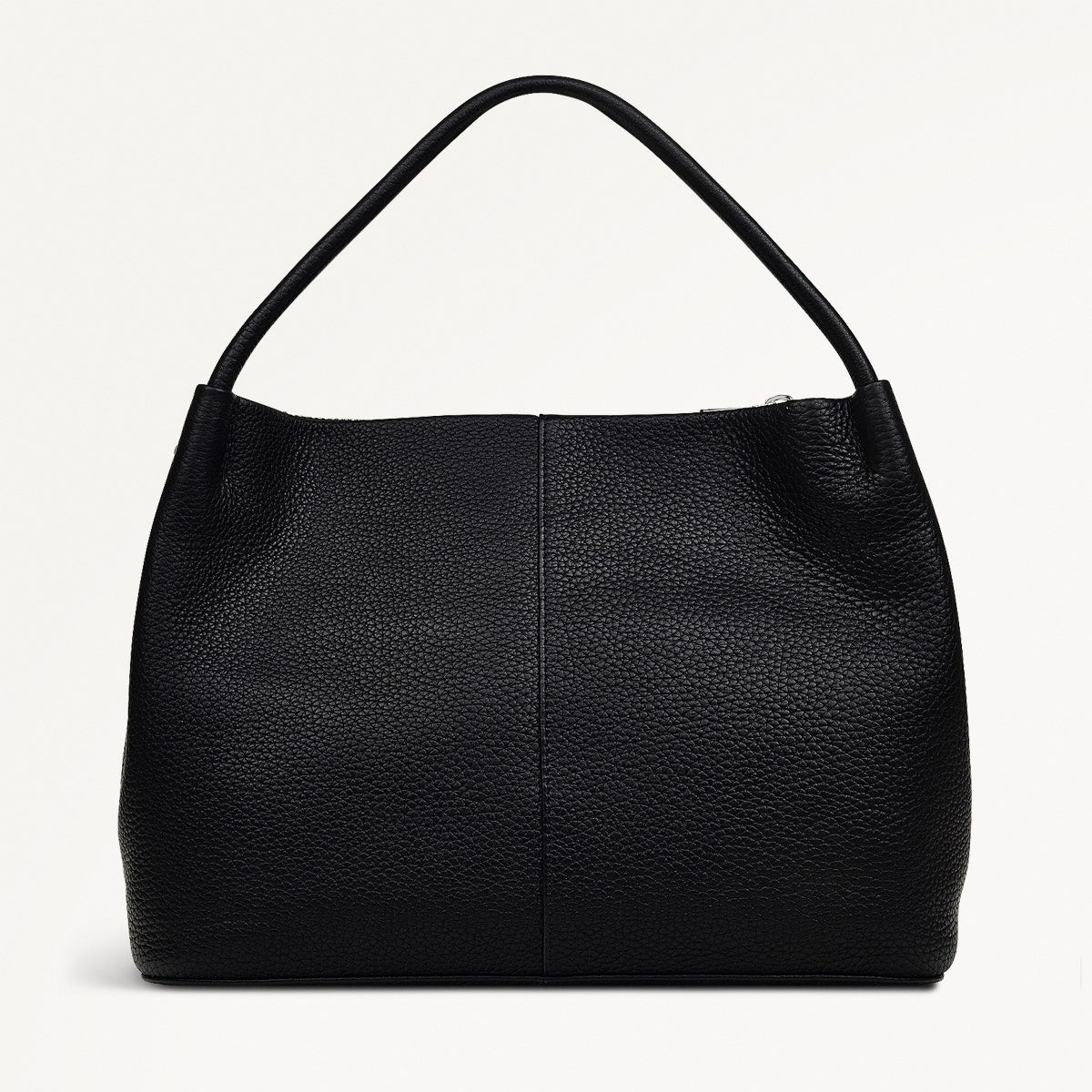 Ivydale Road Leather Medium Ziptop Grab Bag in Black - H1280001