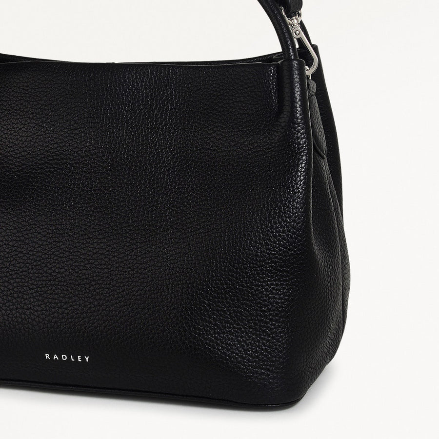 Ivydale Road Leather Medium Ziptop Grab Bag in Black - H1280001