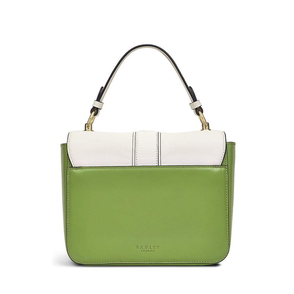 Hanley Close Leather Medium Flapover Satchel Bag in Bonsai - H1284317
