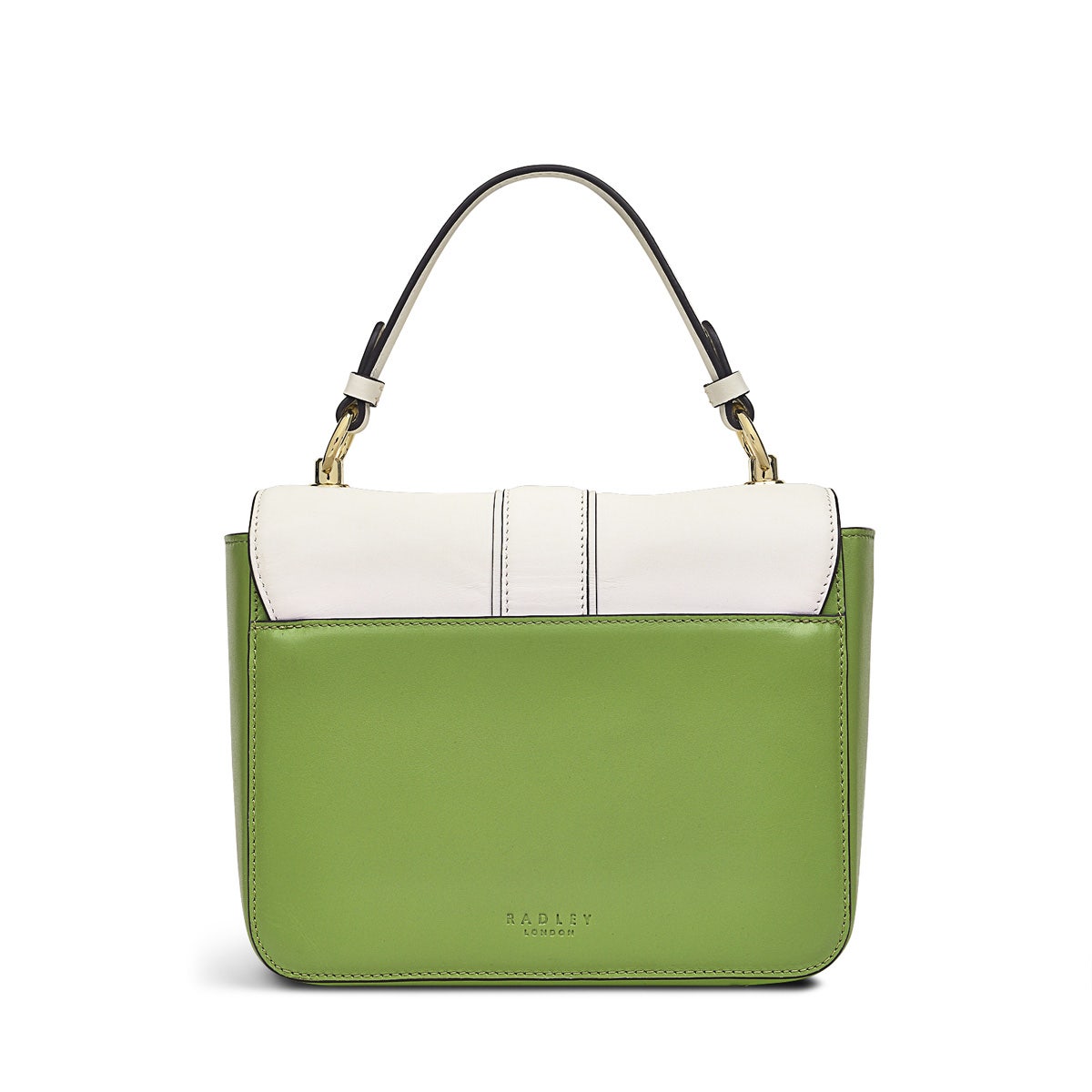Hanley Close Leather Medium Flapover Satchel Bag in Bonsai - H1284317