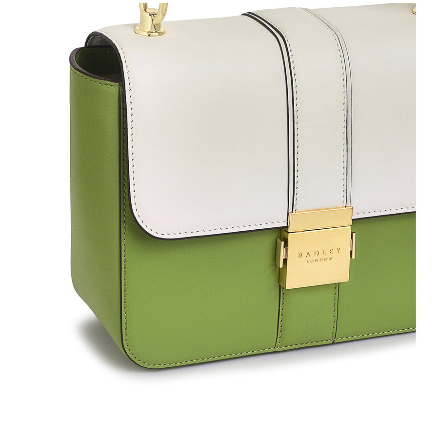 Hanley Close Leather Medium Flapover Satchel Bag in Bonsai - H1284317
