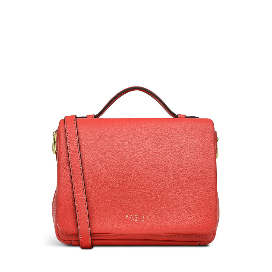 Weston Street Leather Small Flapover Crossbody Bag in Lava - H1288625