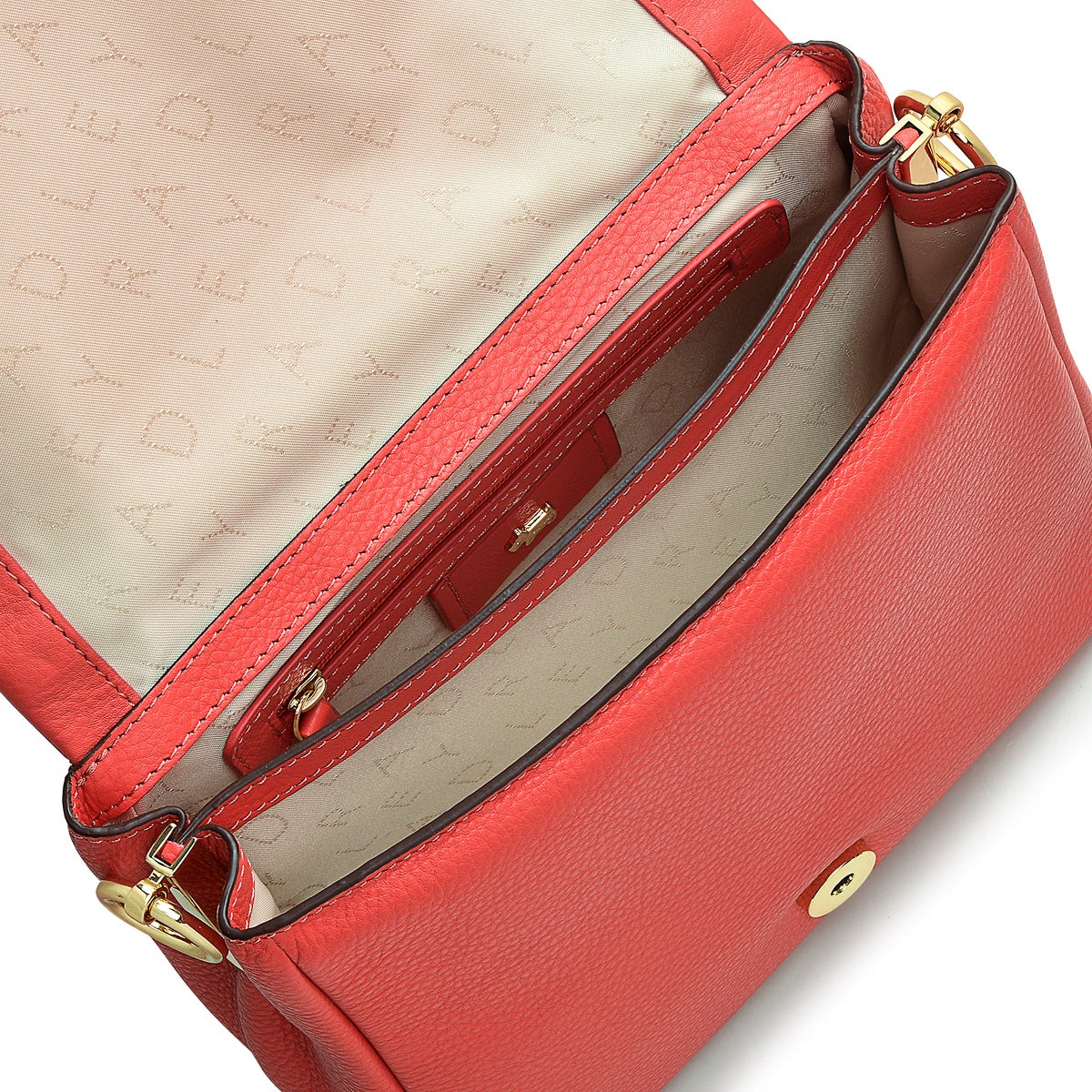 Weston Street Leather Small Flapover Crossbody Bag in Lava - H1288625
