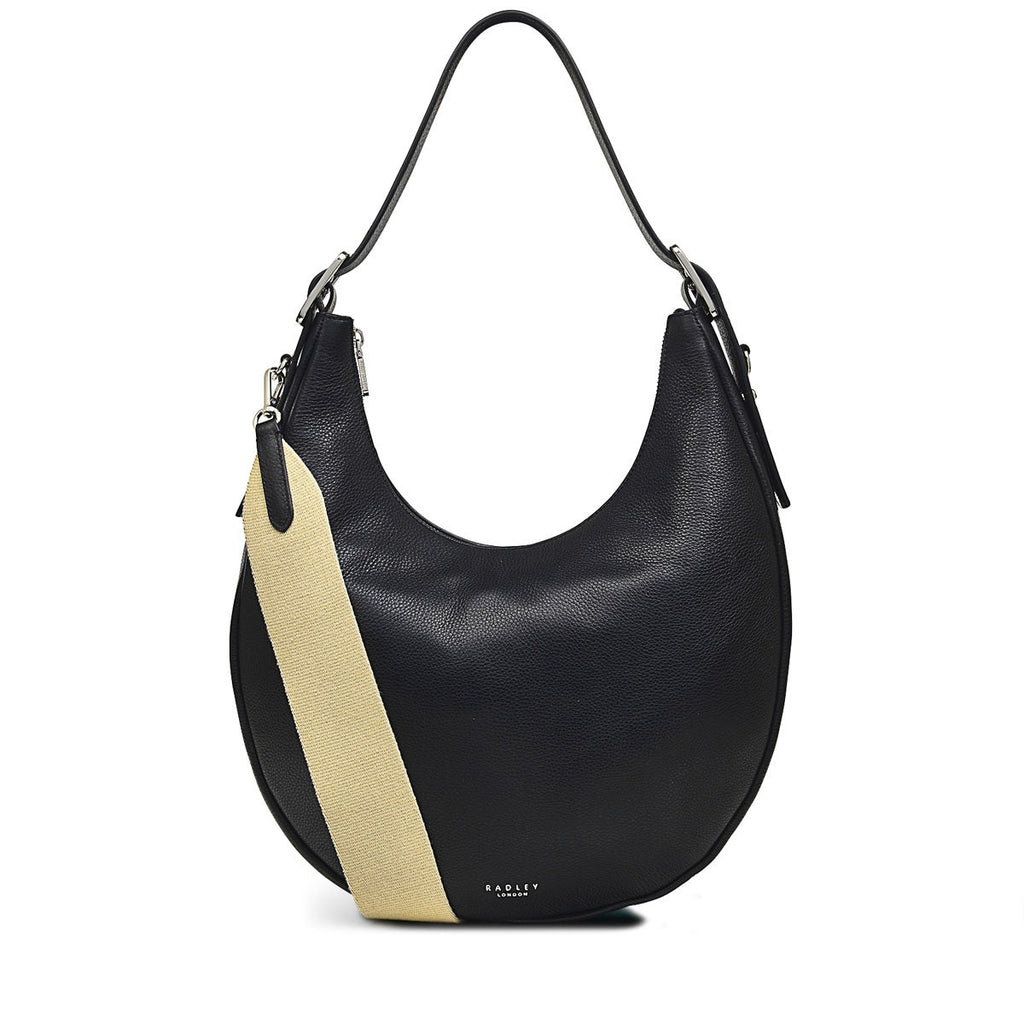 Pennington Street Leather Large Ziptop Shoulder Bag in Black - H1293001