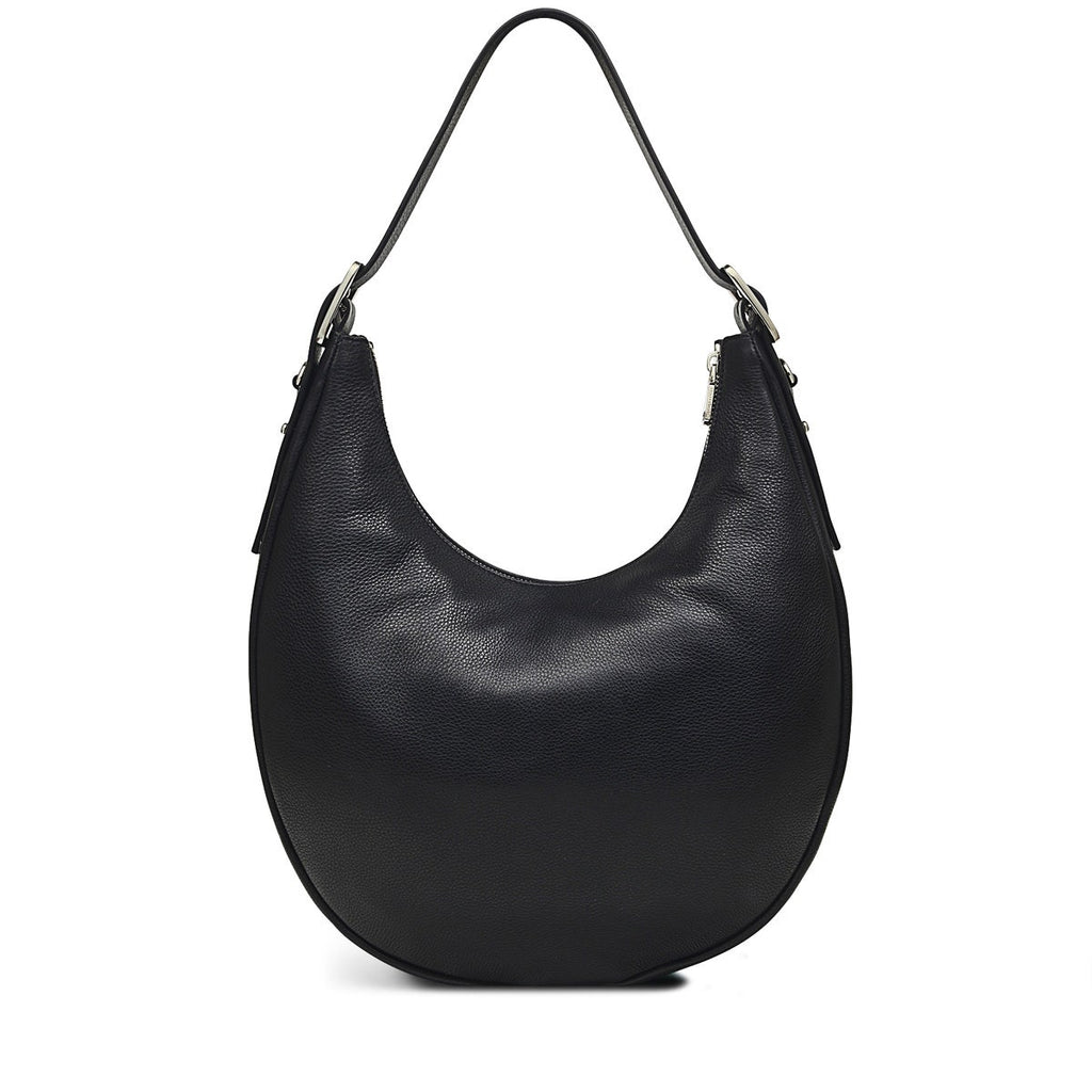 Pennington Street Leather Large Ziptop Shoulder Bag in Black - H1293001
