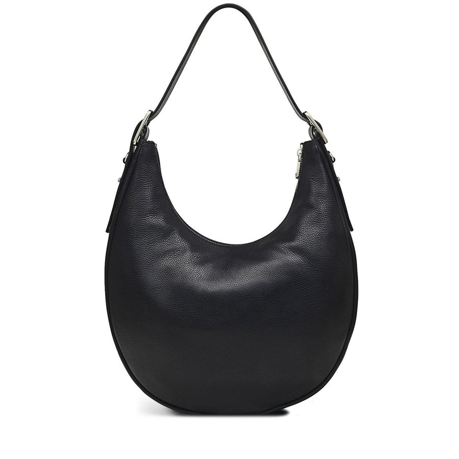 Pennington Street Leather Large Ziptop Shoulder Bag in Black - H1293001