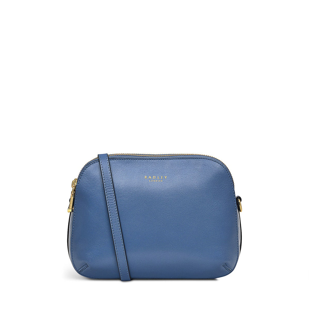 Dukes Place Leather Medium Ziptop Crossbody Bag in Boathouse - H1299476