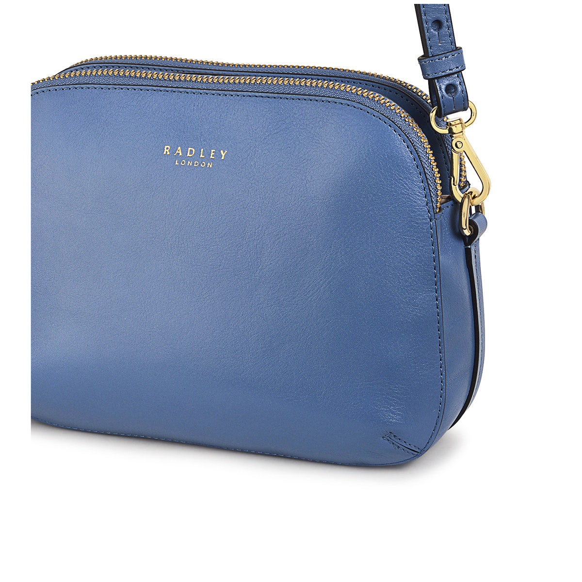 Dukes Place Leather Medium Ziptop Crossbody Bag in Boathouse - H1299476