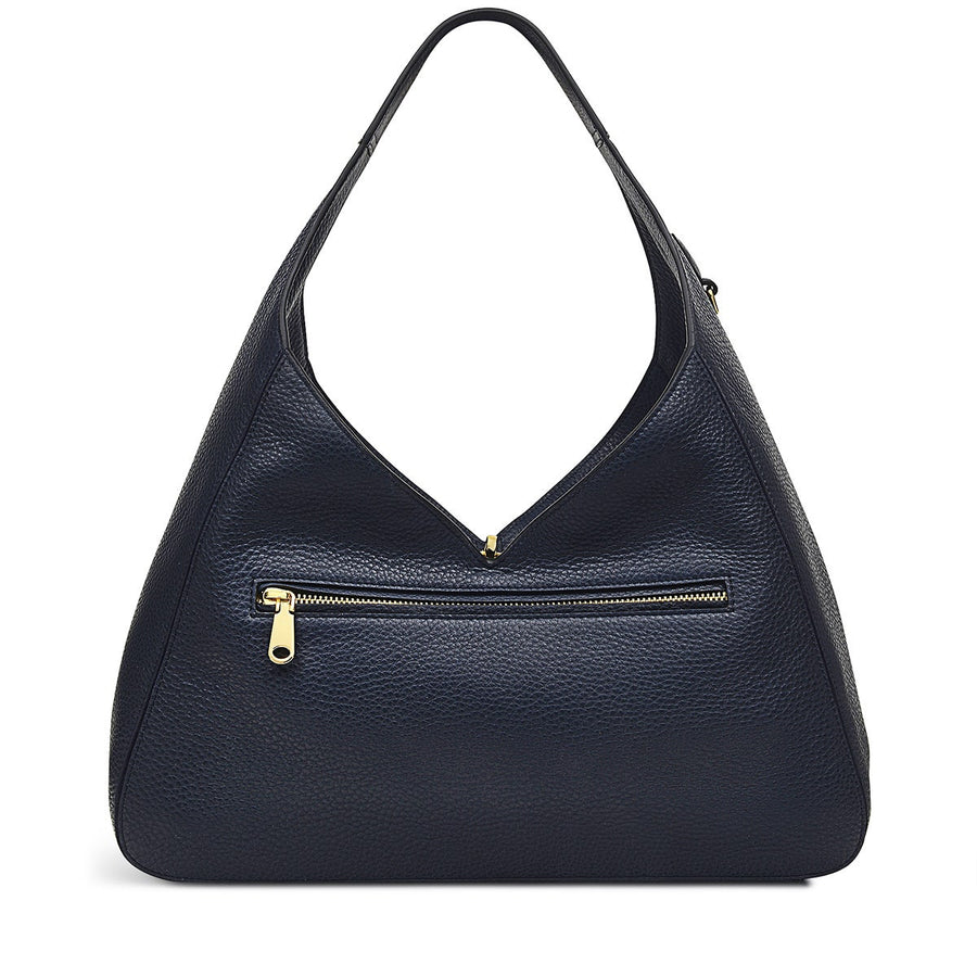 Hillgate Place Leather Large Open Top Shoulder Bag in Ink - H1308401