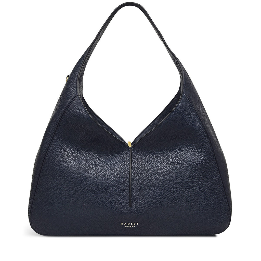 Hillgate Place Leather Large Open Top Shoulder Bag in Ink - H1308401