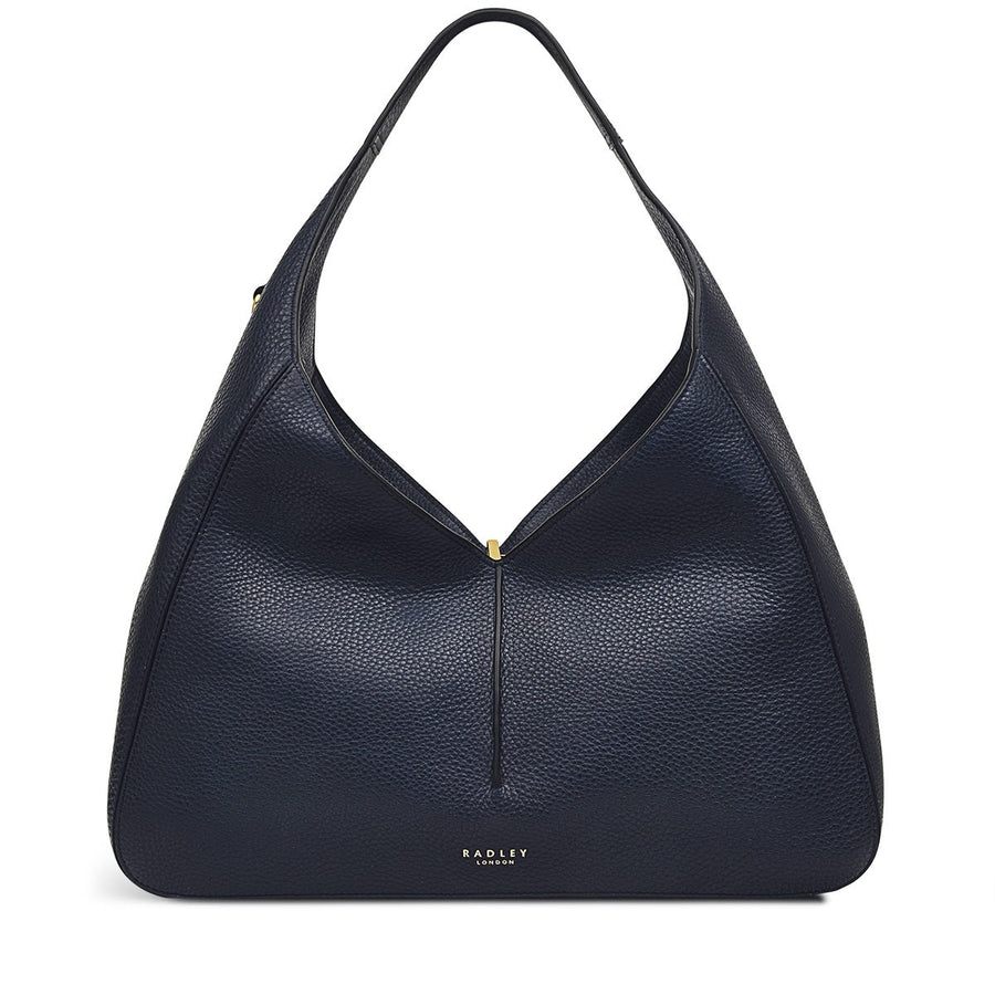 Hillgate Place Leather Large Open Top Shoulder Bag in Ink - H1308401