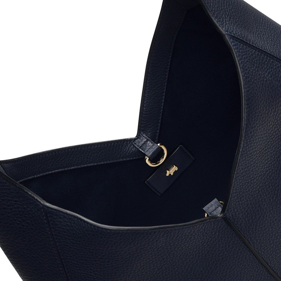 Hillgate Place Leather Large Open Top Shoulder Bag in Ink - H1308401