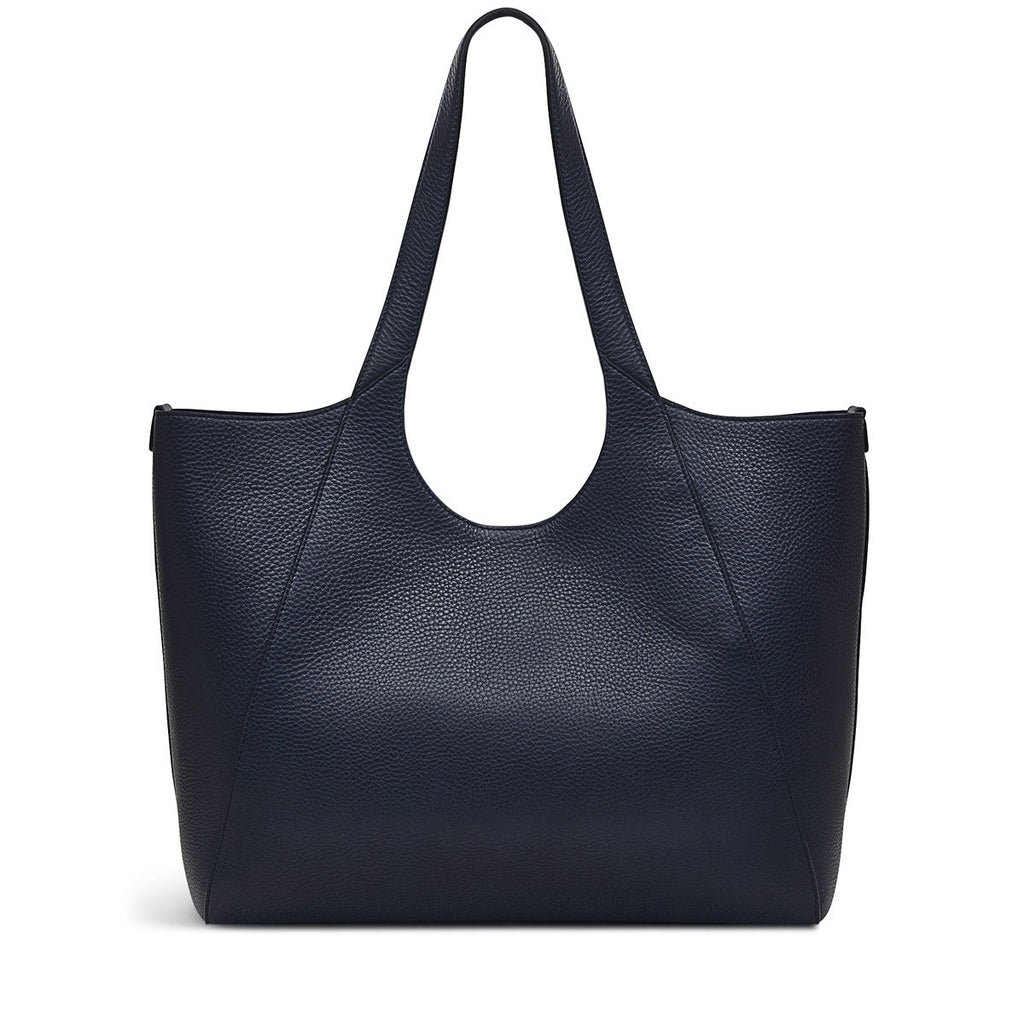 Hillgate Place Leather Large Open Top Tote Bag in Ink - H1309401
