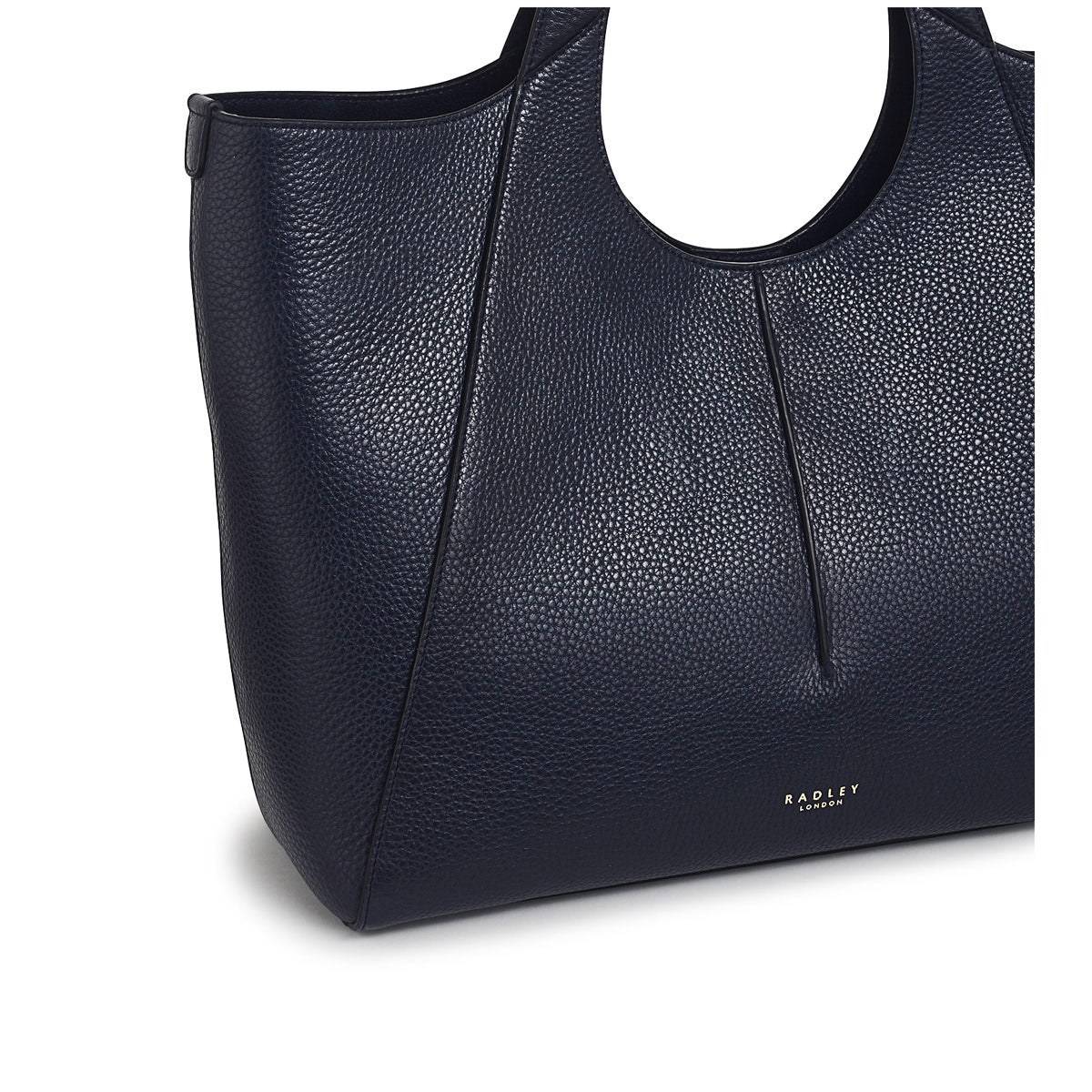 Hillgate Place Leather Large Open Top Tote Bag in Ink - H1309401