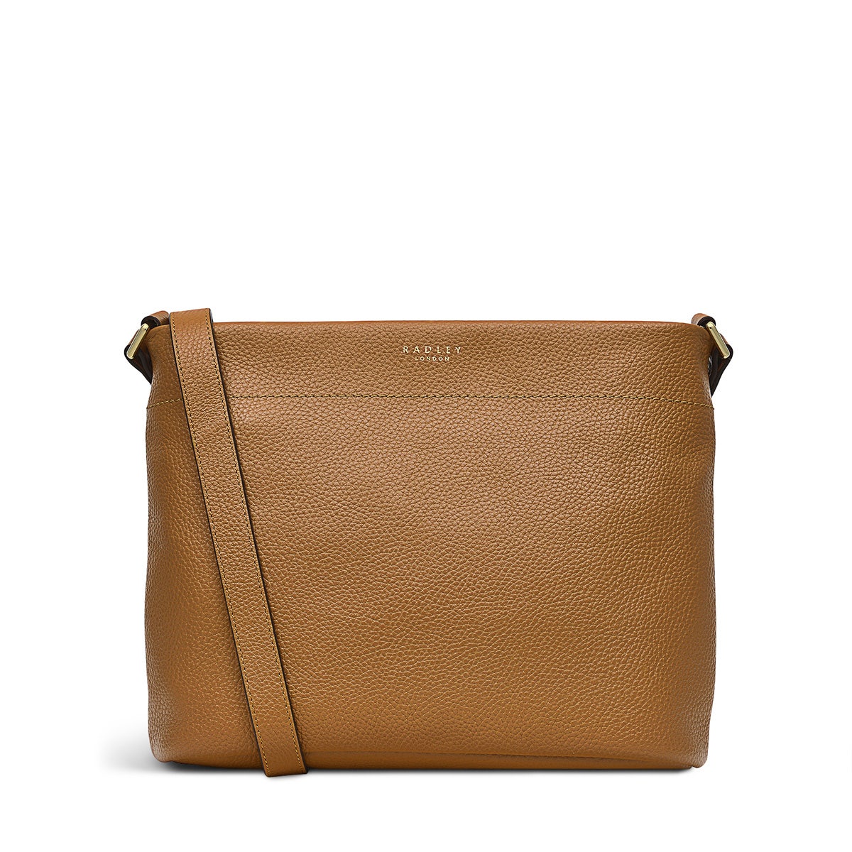 Rivington Leather Small Ziptop Crossbody Bag in Caramel - H1519235