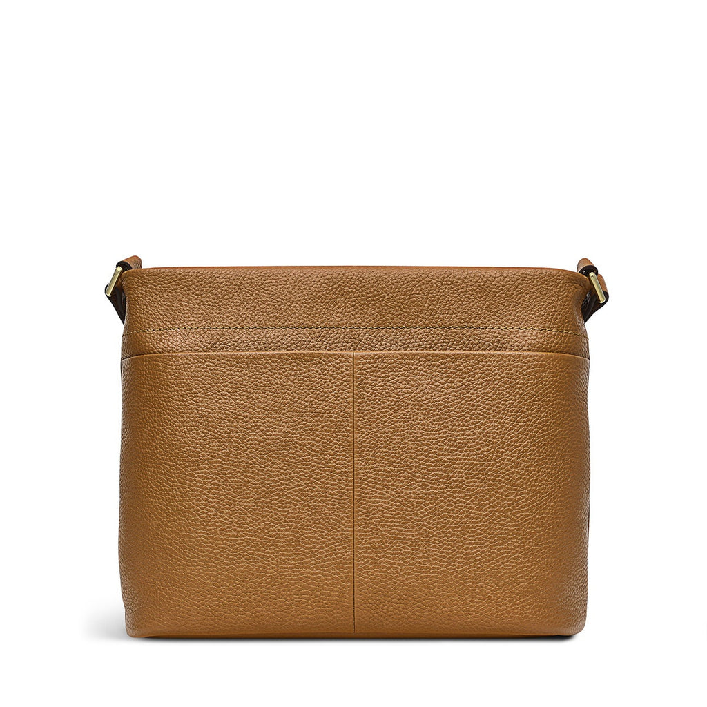 Rivington Leather Small Ziptop Crossbody Bag in Caramel - H1519235