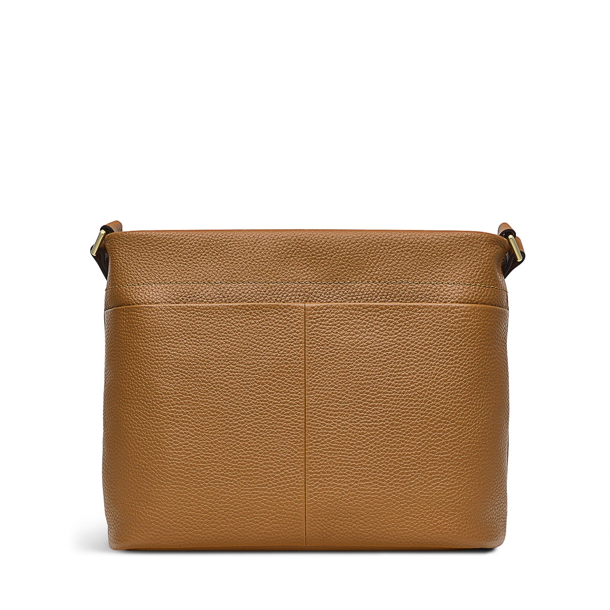 Rivington Leather Small Ziptop Crossbody Bag in Caramel - H1519235