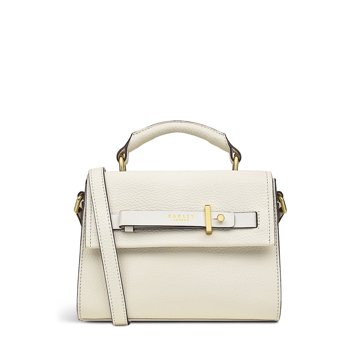 Islington Way Leather Mini Flapover Crossbody Bag in Chalk - H1552109