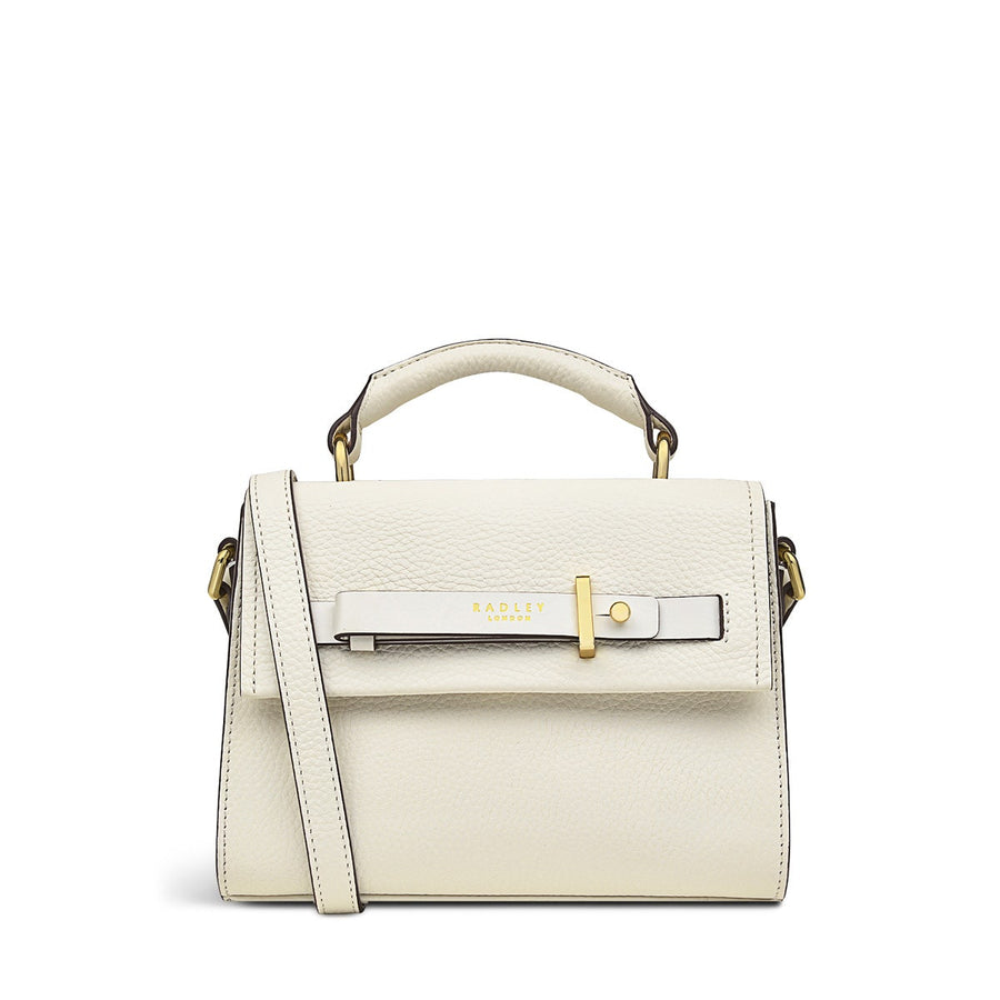 Islington Way Leather Mini Flapover Crossbody Bag in Chalk - H1552109