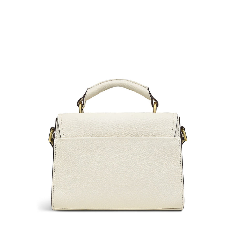 Islington Way Leather Mini Flapover Crossbody Bag in Chalk - H1552109