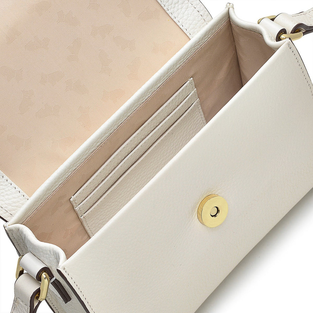 Islington Way Leather Mini Flapover Crossbody Bag in Chalk - H1552109