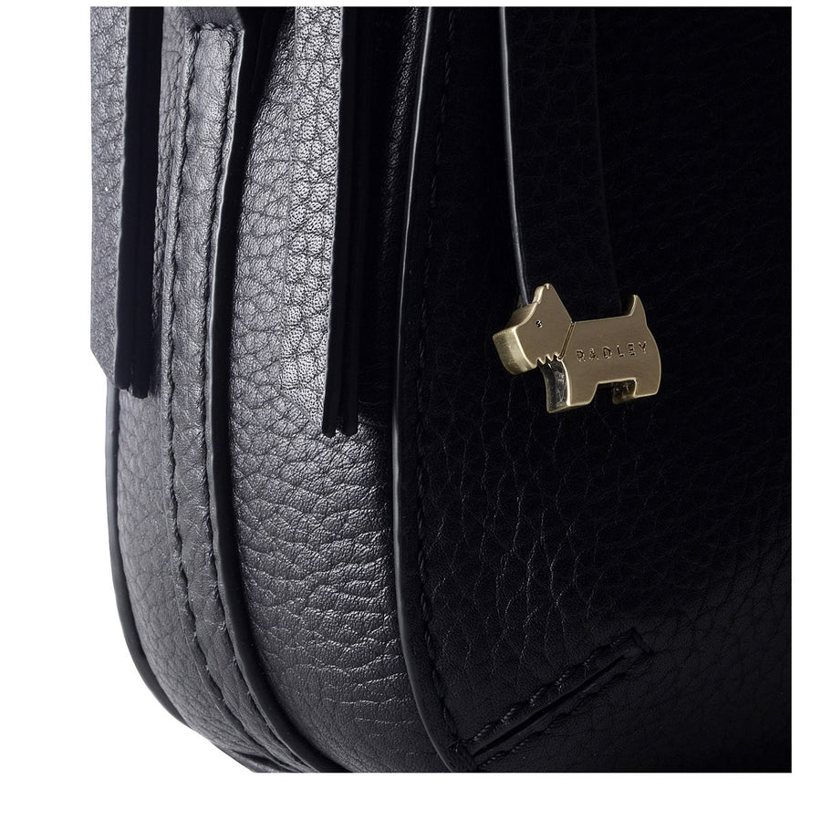 Dukes Place Leather Medium Ziptop Crossbody Bag in Black - H1555001