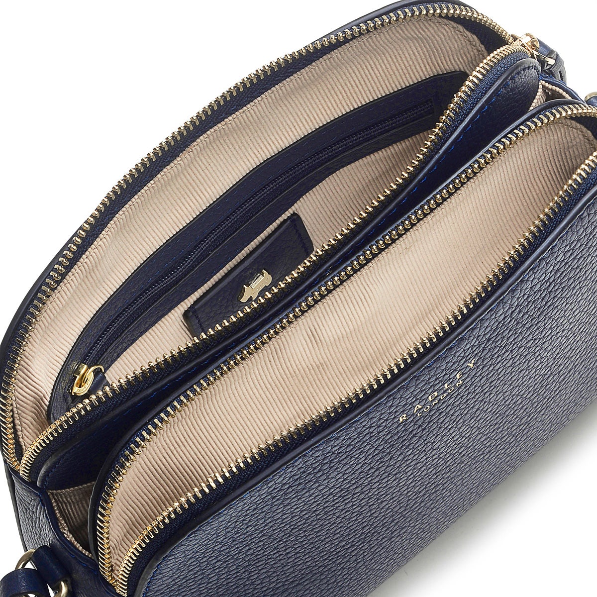 Dukes Place Leather Medium Ziptop Crossbody Bag in Ink - H1555401